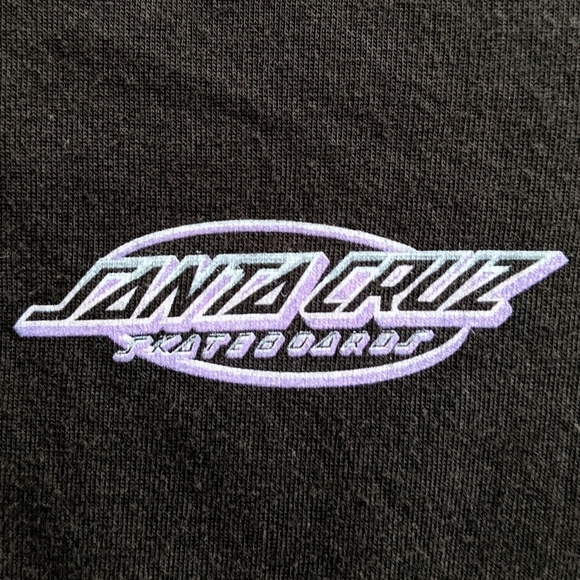 Santa Cruz Throwdown Dot Black Crop T-Shirt S - Picture 6 of 7